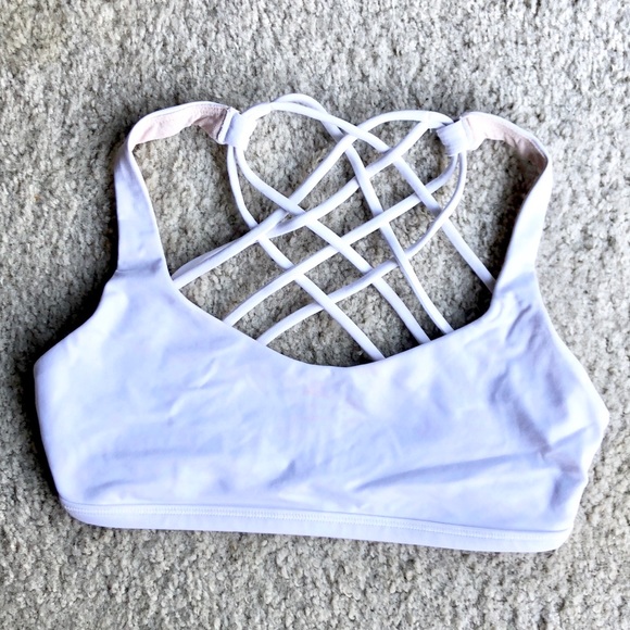 lululemon athletica Other - White Lululemon size 4 Strappy Back Sports Bra!
